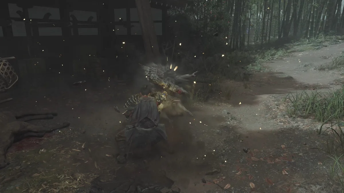 Musashi using Oni Strength in Onimusha Way of the Sword
