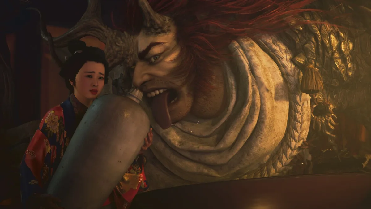 Shuten Doji shown as a colossal Genma in Onimusha Way of the Sword